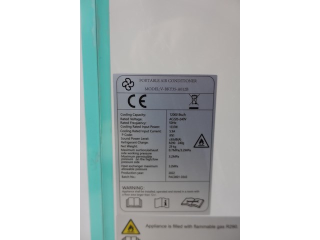 Mobiele airdconditioning linum - afbeelding 3 van  3