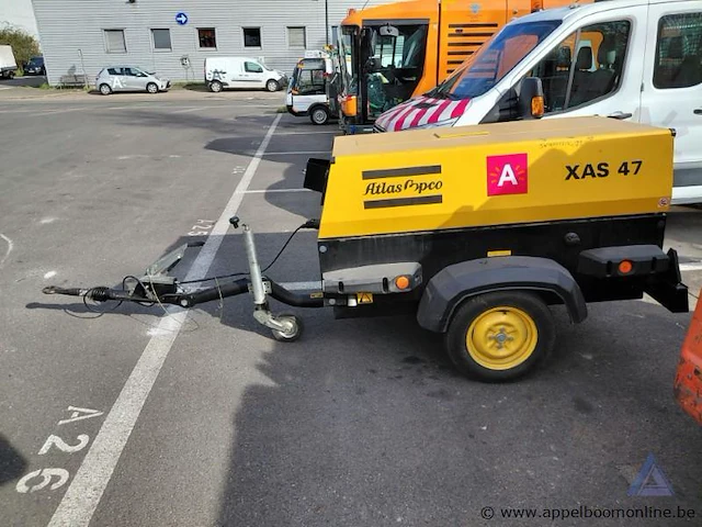 Mobiele compressor, atlas copco xas 47, bouwjaar 2004, 91 bedrijfsuren, motorvermogen 21.6 kw, diesel, gewicht 850 kg, serienummer -ya3-b6227x-40472660-. werking niet gekend. - afbeelding 7 van  13