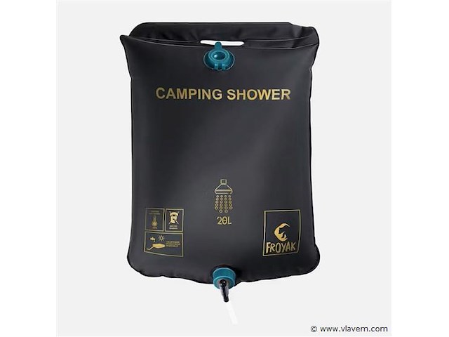 Mobiele douche 20liter zonnenergie - afbeelding 1 van  3