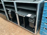 Mobiele flightcase meubel met inhoud (2x) - afbeelding 1 van  2