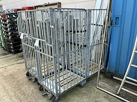 Mobiele gegalvaniseerde postkarren (2x)
