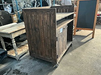 Mobiele houten buffetkast - afbeelding 2 van  4