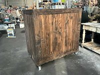 Mobiele houten buffetkast - afbeelding 4 van  4