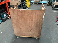Mobiele houten transportwagen - afbeelding 4 van  6