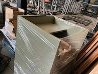 Mobiele houten werk-/opbergwagen (4x) - afbeelding 2 van  3