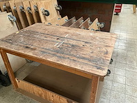 Mobiele houten werkbank/tafel - afbeelding 3 van  4