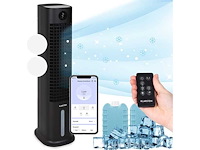 Mobiele luchtkoeler - met afstandsbediening - mobiele airconditioningventilator zonder afvoer - 480 m³/u - 8l - zwart - afbeelding 2 van  4