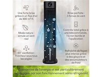 Mobiele luchtkoeler - met afstandsbediening - mobiele airconditioningventilator zonder afvoer - 480 m³/u - 8l - zwart - afbeelding 3 van  4