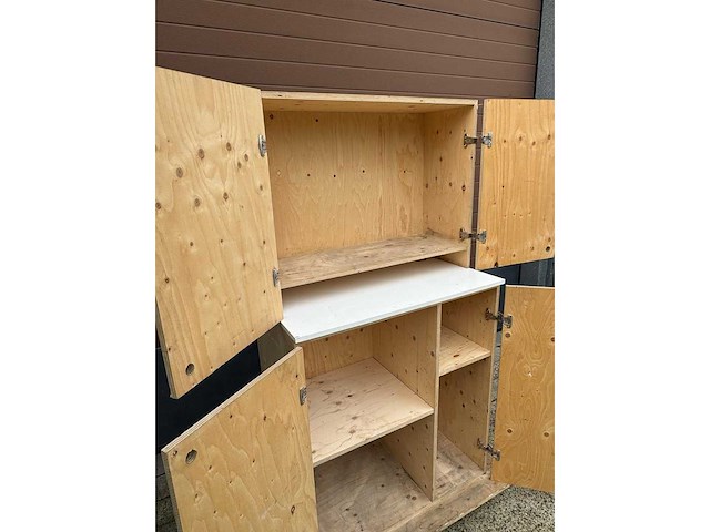 Mobiele magazijn computerkast 90x52x182cm - afbeelding 3 van  4