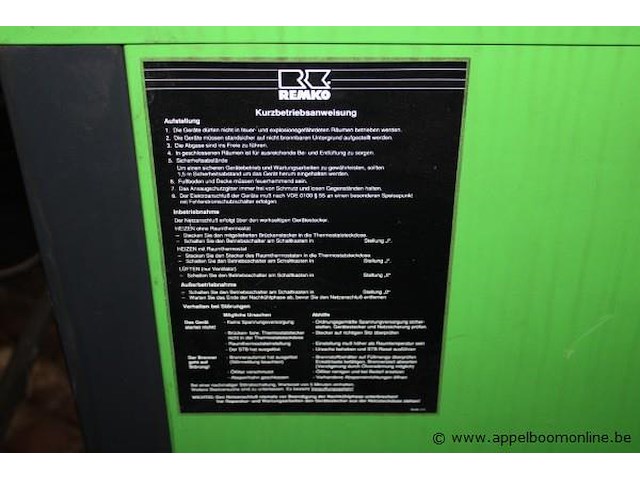 Mobiele oliegestookte heteluchtverwarmer remko, clk70 - afbeelding 3 van  3