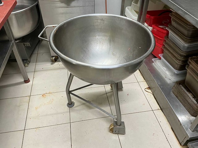 Mobiele rvs mengkom - afbeelding 1 van  4