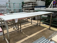 Mobiele rvs snijtafel - afbeelding 1 van  2
