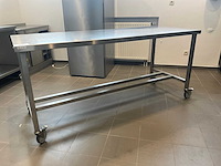 Mobiele rvs werkbank (2x) - afbeelding 2 van  5