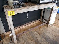 Mobiele scheidingswand, teaktafel, kast - afbeelding 1 van  3