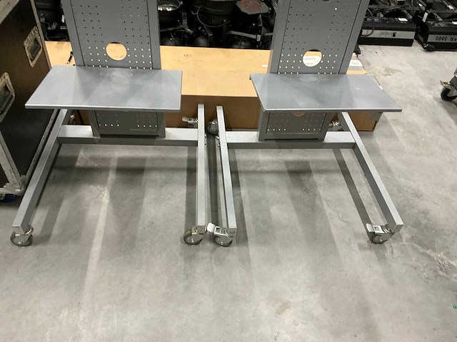 Mobiele televisie-standaard (2x) - afbeelding 4 van  4