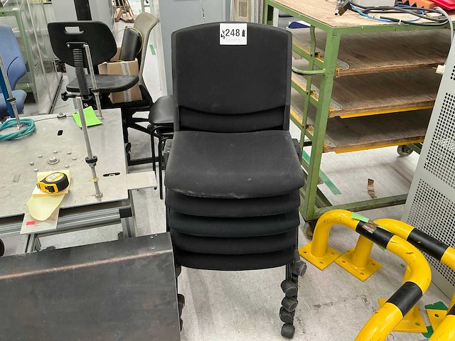 Mobiele vergaderstoel (5x) - afbeelding 1 van  5