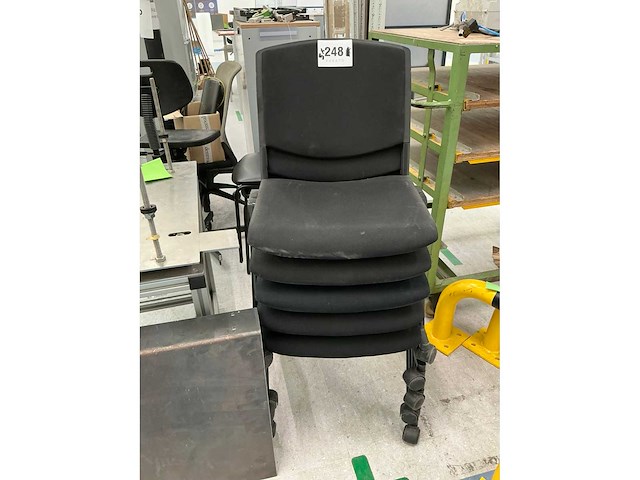 Mobiele vergaderstoel (5x) - afbeelding 2 van  5