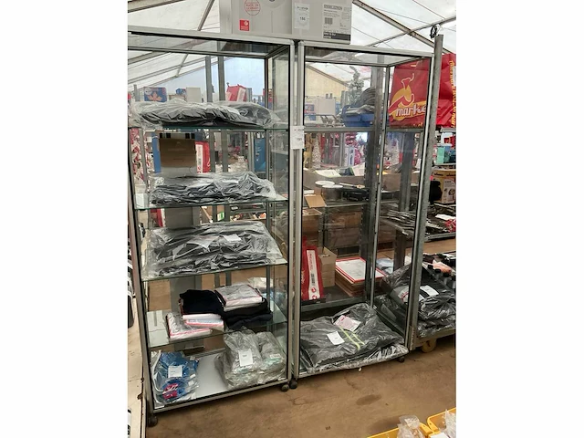 Mobiele vitrinekast (2x) - afbeelding 2 van  2