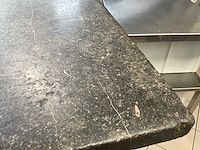 Mobiele werktafel - rvs met massief arduinen blad (2x) - afbeelding 2 van  13