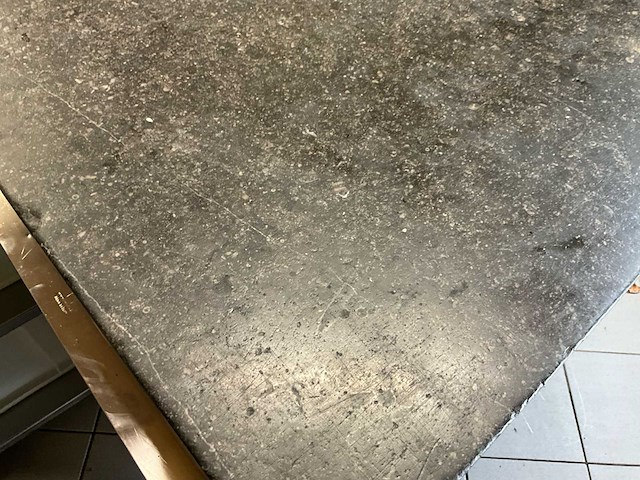 Mobiele werktafel - rvs met massief arduinen blad (2x) - afbeelding 8 van  13