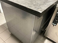 Mobiele werktafel/koeling - rvs met massief arduinen blad - afbeelding 7 van  13