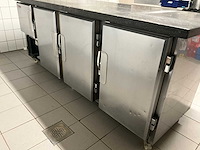 Mobiele werktafel/koeling - rvs met massief arduinen blad - afbeelding 9 van  13