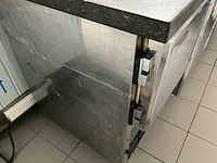 Mobiele werktafel/koeling - rvs met massief arduinen blad - afbeelding 10 van  13