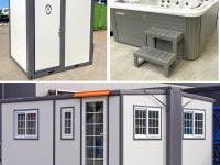 Mobiele woon-units / sanitaire-units / shelters & jacuzzi`s