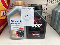 Mobil inhoud 1 liter synthetische 2 takt olie benzine toevoeging (10x) - afbeelding 1 van  1