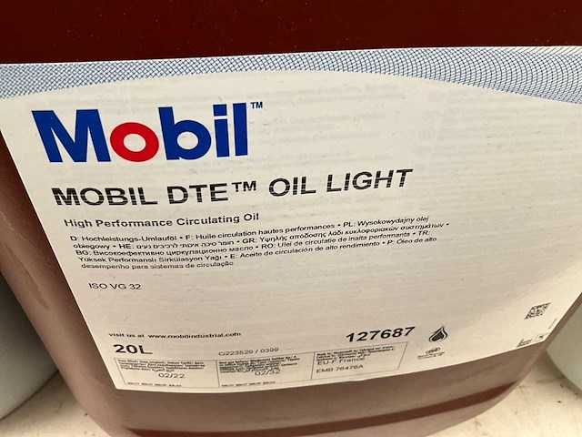 Mobil,dte circulatie olie,inhoud 20 liter - afbeelding 2 van  2