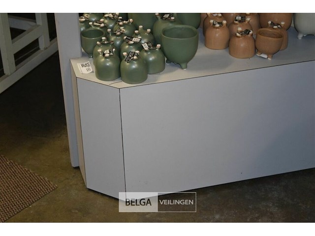 Mobile rek met 2 glazen leggers 180x85 cm - afbeelding 2 van  3