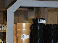 Mobile rek met 2 glazen leggers 180x85 cm - afbeelding 3 van  3