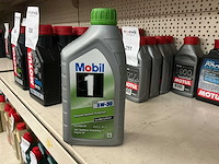 Mobil,inhoud 1 liter motor olie (4x) - afbeelding 1 van  1
