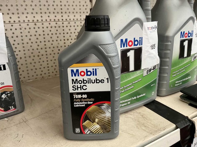 Mobil,inhoud 1 liter motor olie (6x) - afbeelding 1 van  1