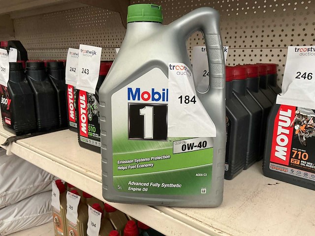 Mobil,inhoud 5 liter motor olie - afbeelding 1 van  1