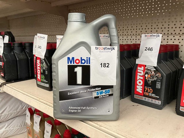 Mobil,inhoud 5 liter motor olie - afbeelding 1 van  1