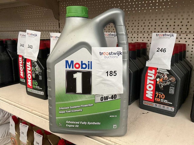 Mobil,inhoud 5 liter motor olie - afbeelding 1 van  1