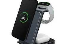 Mobilize 3in1 laadstation qi wireless 15w - zwart