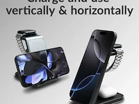 Mobilize 3in1 laadstation qi wireless 15w - zwart - afbeelding 2 van  3