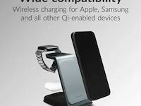 Mobilize 3in1 laadstation qi wireless 15w - zwart - afbeelding 3 van  3