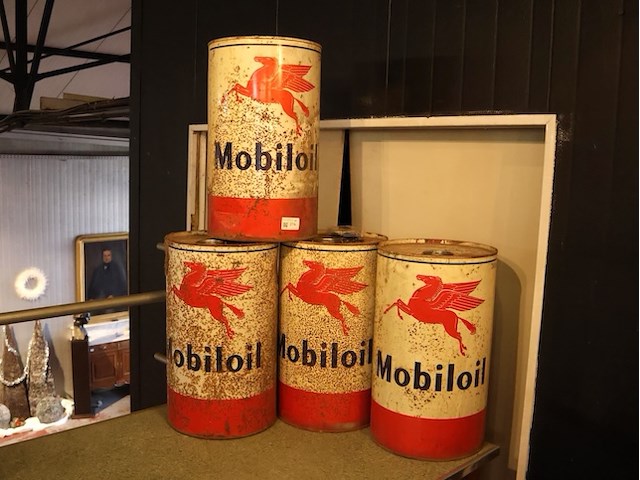Mobiloil olie blik (x4) - afbeelding 1 van  7
