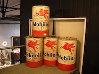 Mobiloil olie blik (x4) - afbeelding 1 van  7