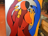 Modern schilderij op canvas ardie 100x160 cm