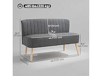 Moderne 2-zits bank, gestoffeerde 2-zits bank - afbeelding 7 van  7