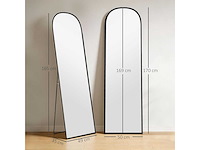 Moderne boogspiegel, 50 x 170 cm - zwart - afbeelding 2 van  4