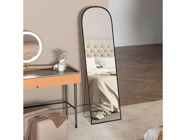 Moderne boogspiegel, 50 x 170 cm - zwart - afbeelding 4 van  4