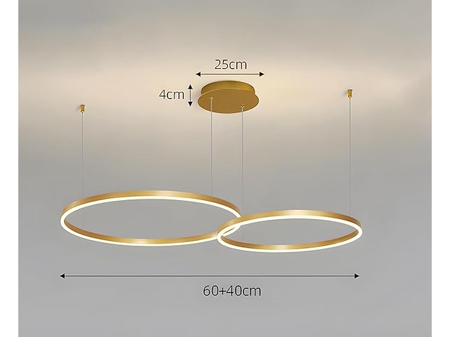 Moderne diy cirkel led-kroonluchter - afbeelding 2 van  2