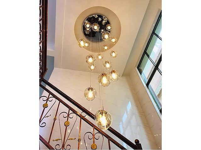 Moderne, eenvoudige wenteltrapkroonluchter - afbeelding 4 van  4