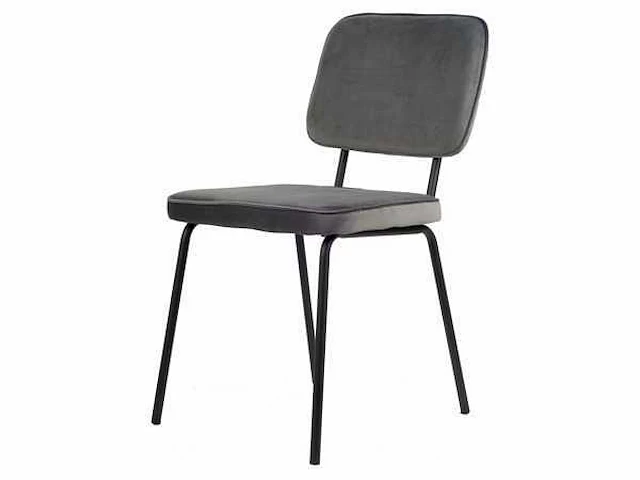 Moderne eetkamerstoelen grijs velvet (6x) - afbeelding 2 van  3