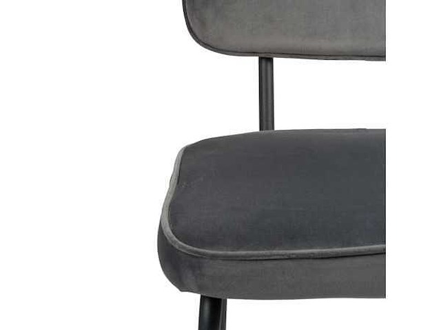 Moderne eetkamerstoelen grijs velvet (8x) - afbeelding 3 van  3